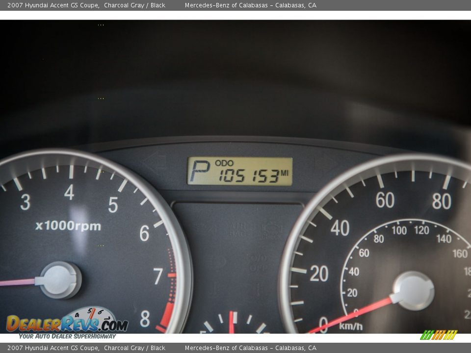 2007 Hyundai Accent GS Coupe Charcoal Gray / Black Photo #30