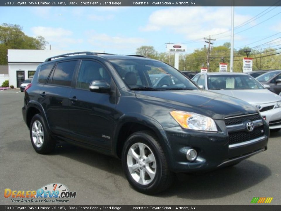 2010 Toyota RAV4 Limited V6 4WD Black Forest Pearl / Sand Beige Photo #3