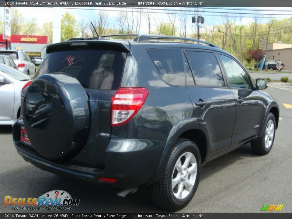 2010 Toyota RAV4 Limited V6 4WD Black Forest Pearl / Sand Beige Photo #4
