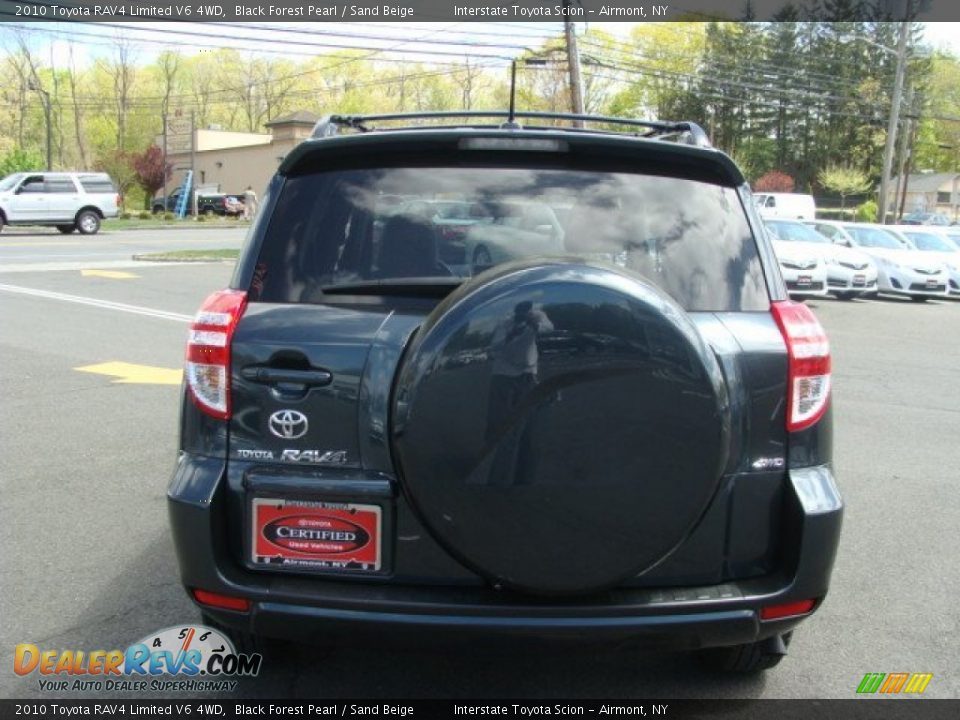 2010 Toyota RAV4 Limited V6 4WD Black Forest Pearl / Sand Beige Photo #5
