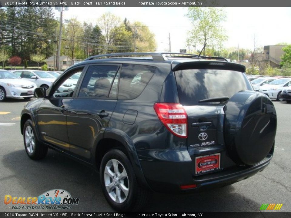 2010 Toyota RAV4 Limited V6 4WD Black Forest Pearl / Sand Beige Photo #6