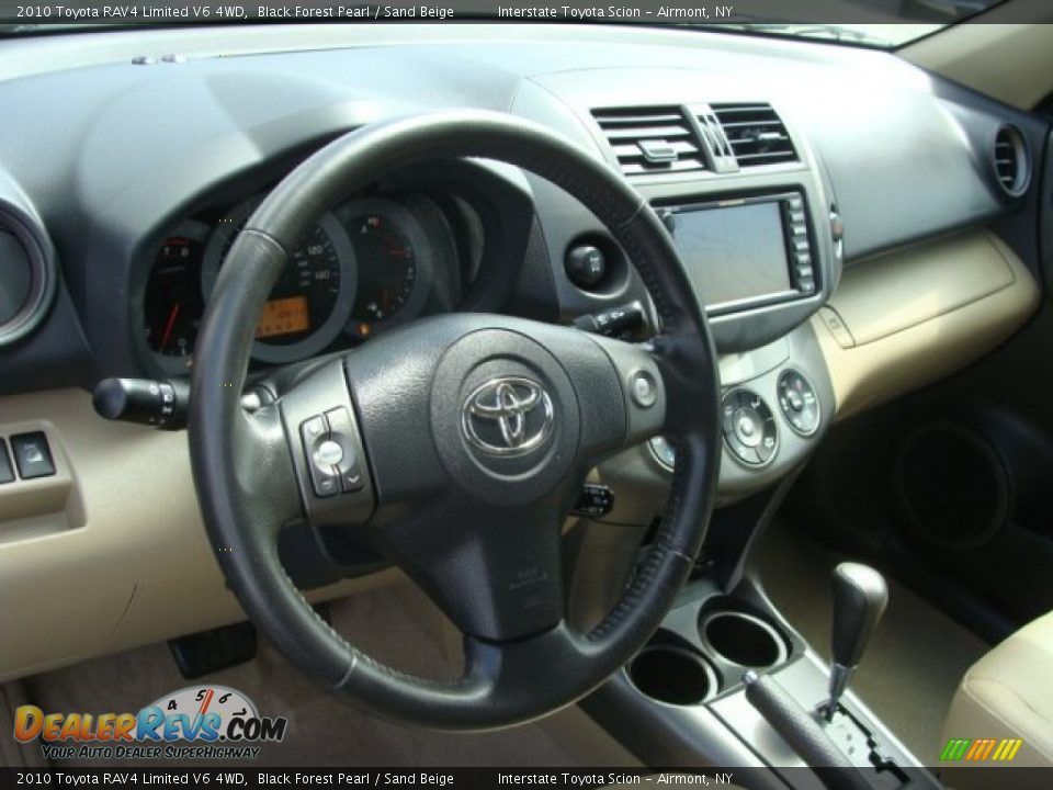 2010 Toyota RAV4 Limited V6 4WD Black Forest Pearl / Sand Beige Photo #9