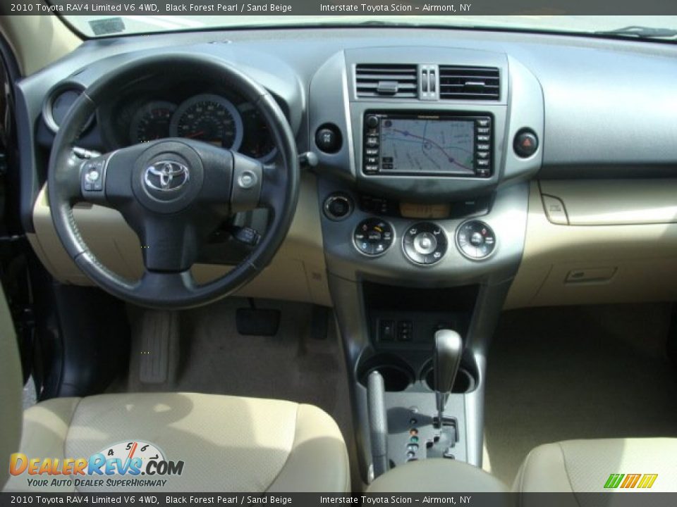 2010 Toyota RAV4 Limited V6 4WD Black Forest Pearl / Sand Beige Photo #12