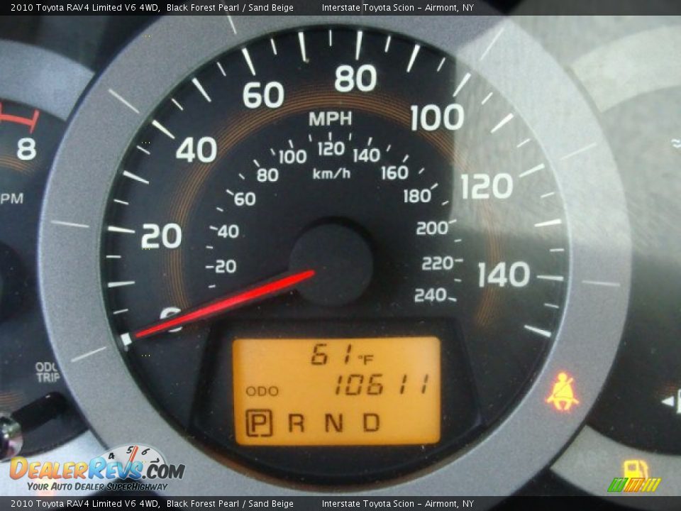 2010 Toyota RAV4 Limited V6 4WD Black Forest Pearl / Sand Beige Photo #14