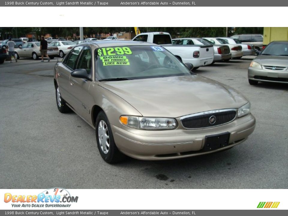 1998 Buick Century Custom Light Sandrift Metallic / Taupe Photo #2