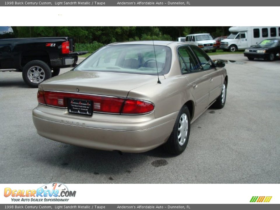 1998 Buick Century Custom Light Sandrift Metallic / Taupe Photo #4
