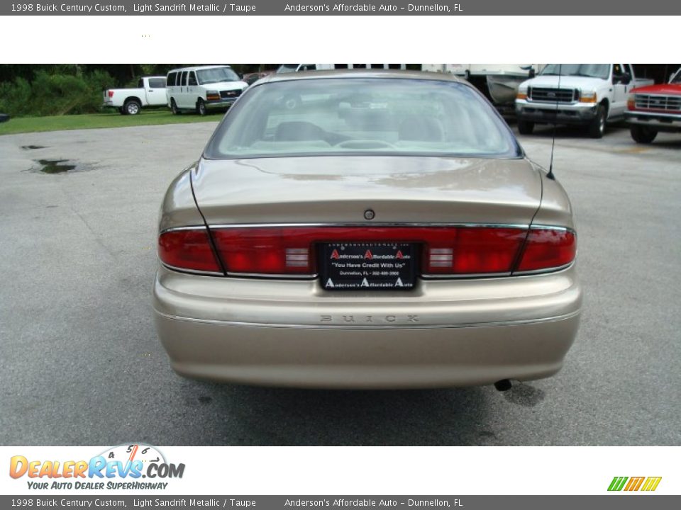 1998 Buick Century Custom Light Sandrift Metallic / Taupe Photo #5