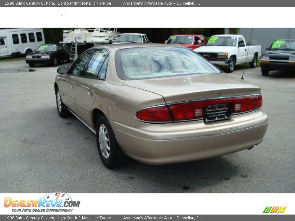 1998 Buick Century Custom Light Sandrift Metallic / Taupe Photo #6
