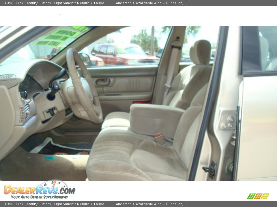 1998 Buick Century Custom Light Sandrift Metallic / Taupe Photo #12