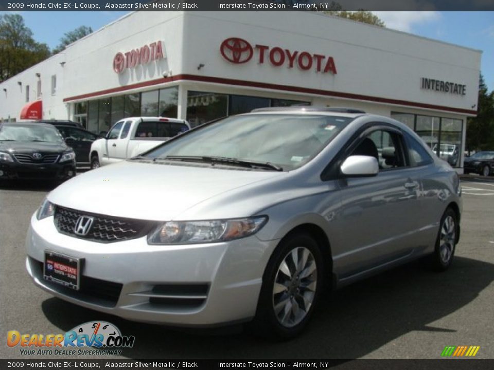 2009 Honda Civic EX-L Coupe Alabaster Silver Metallic / Black Photo #1