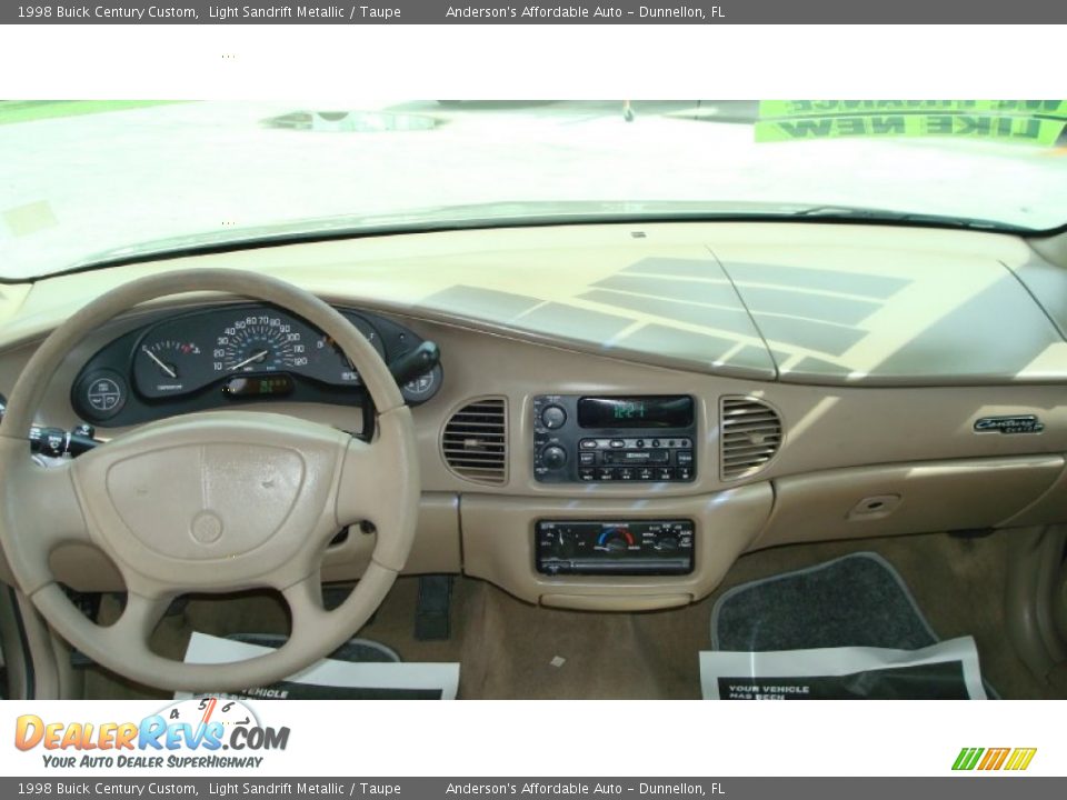 1998 Buick Century Custom Light Sandrift Metallic / Taupe Photo #13