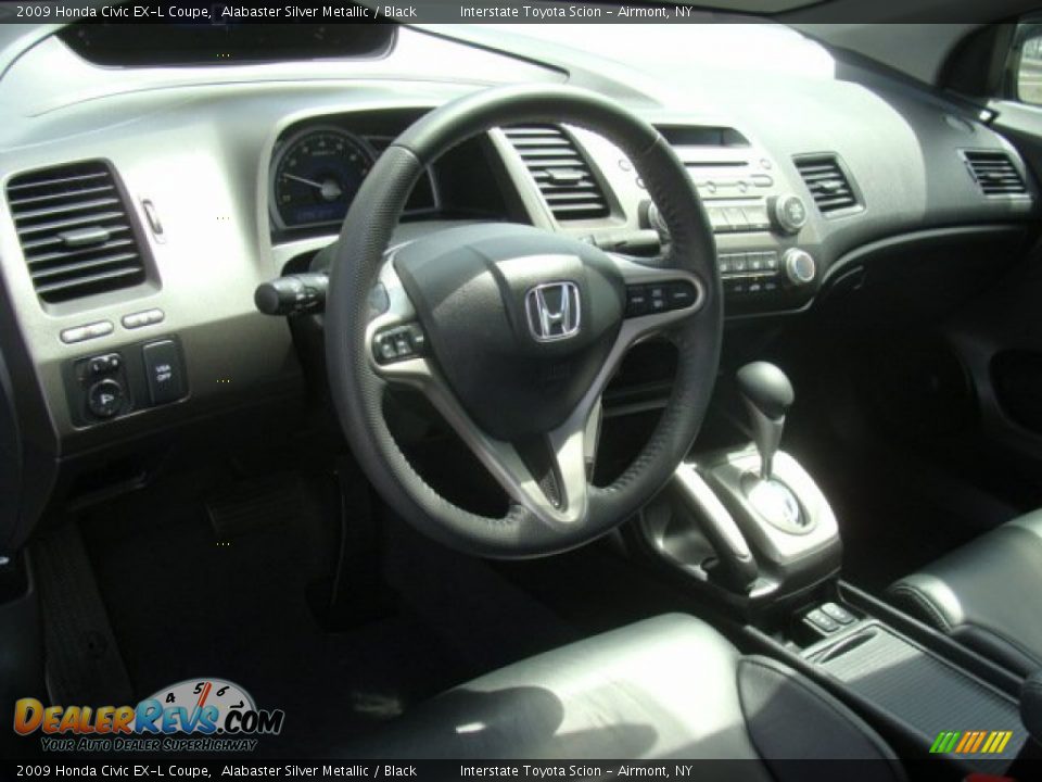 2009 Honda Civic EX-L Coupe Alabaster Silver Metallic / Black Photo #10
