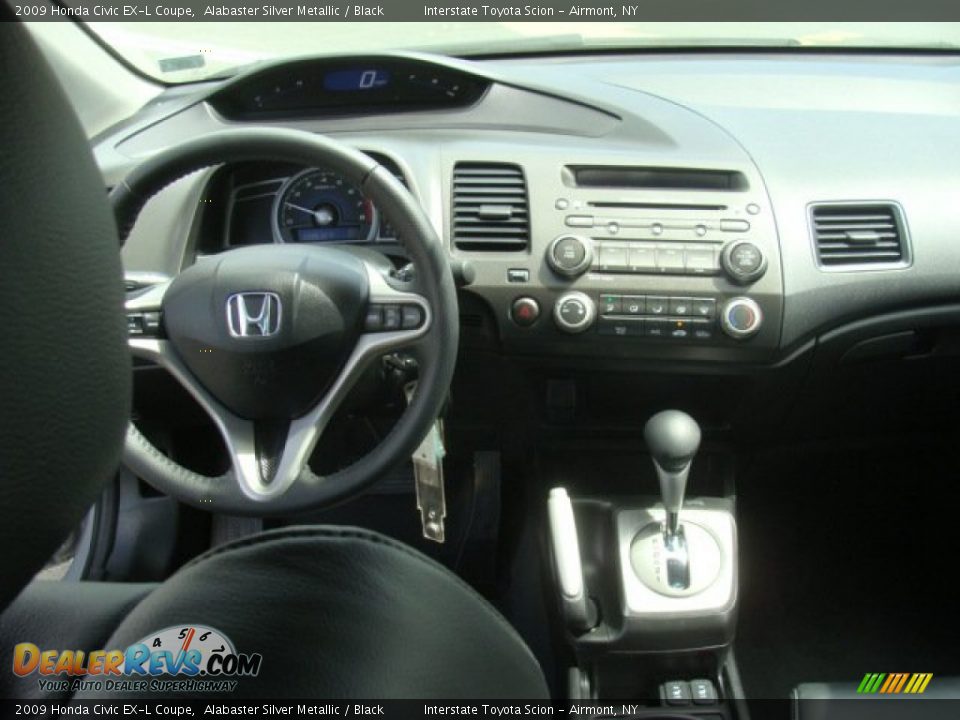 2009 Honda Civic EX-L Coupe Alabaster Silver Metallic / Black Photo #12
