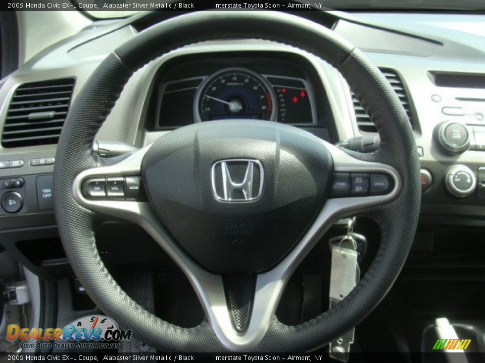 2009 Honda Civic EX-L Coupe Alabaster Silver Metallic / Black Photo #13