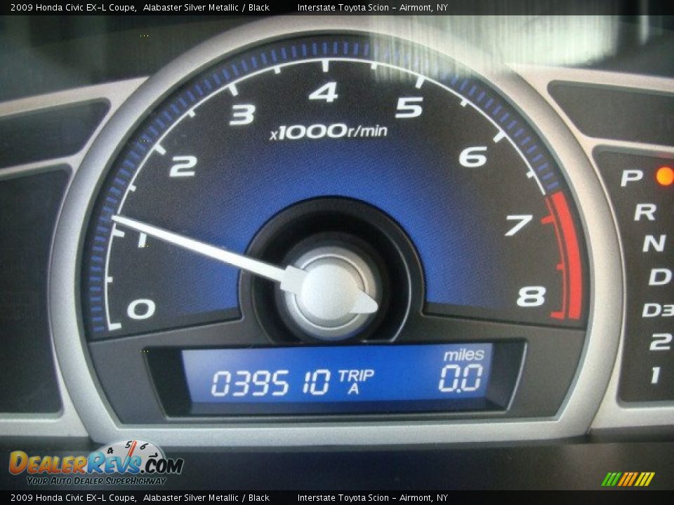 2009 Honda Civic EX-L Coupe Alabaster Silver Metallic / Black Photo #14