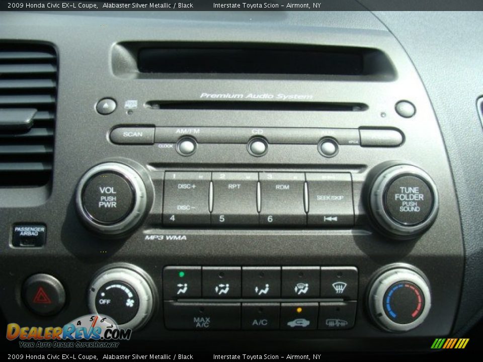 2009 Honda Civic EX-L Coupe Alabaster Silver Metallic / Black Photo #15