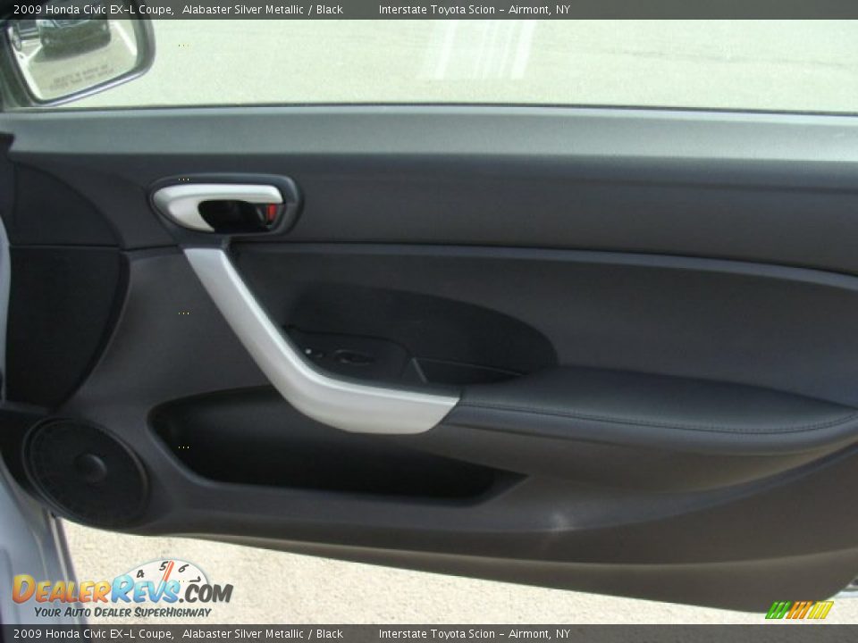2009 Honda Civic EX-L Coupe Alabaster Silver Metallic / Black Photo #18