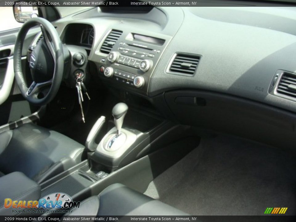 2009 Honda Civic EX-L Coupe Alabaster Silver Metallic / Black Photo #19