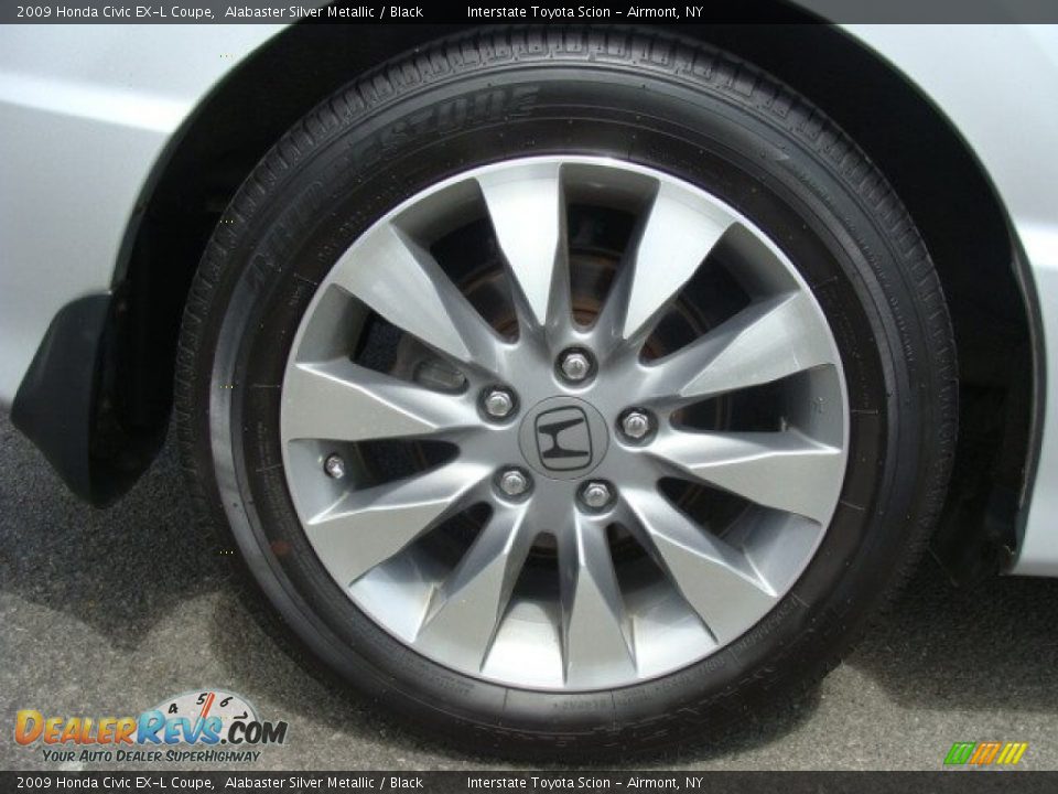 2009 Honda Civic EX-L Coupe Alabaster Silver Metallic / Black Photo #22