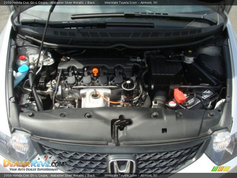 2009 Honda Civic EX-L Coupe Alabaster Silver Metallic / Black Photo #24