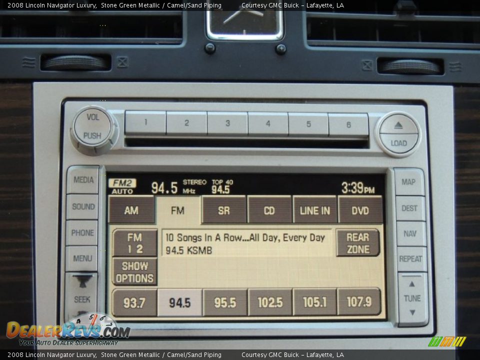 2008 Lincoln Navigator Luxury Stone Green Metallic / Camel/Sand Piping Photo #24