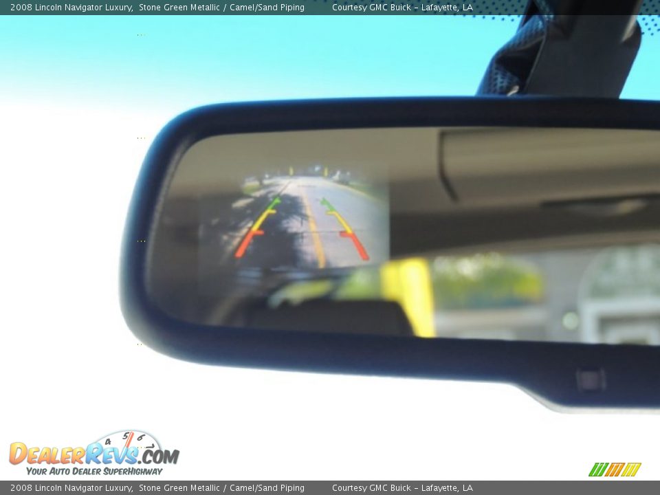 2008 Lincoln Navigator Luxury Stone Green Metallic / Camel/Sand Piping Photo #27