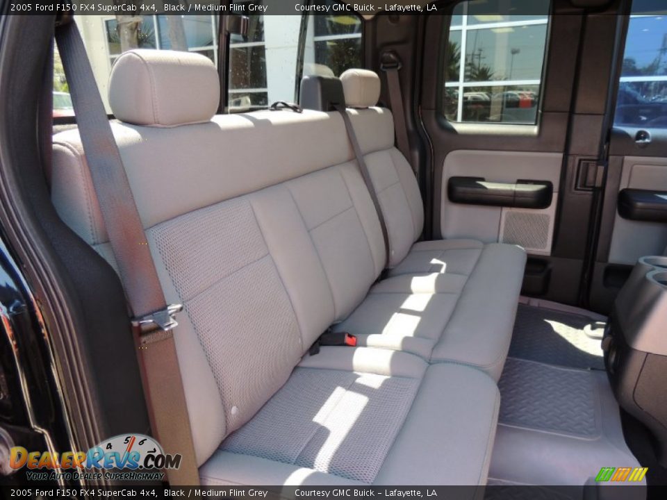 2005 Ford F150 FX4 SuperCab 4x4 Black / Medium Flint Grey Photo #6