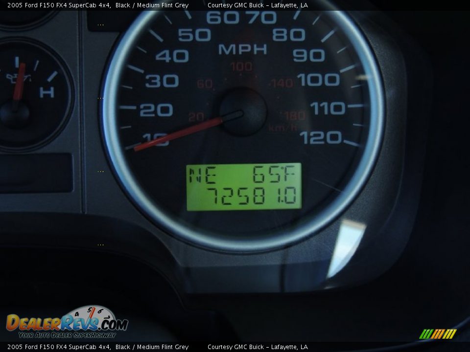 2005 Ford F150 FX4 SuperCab 4x4 Black / Medium Flint Grey Photo #14