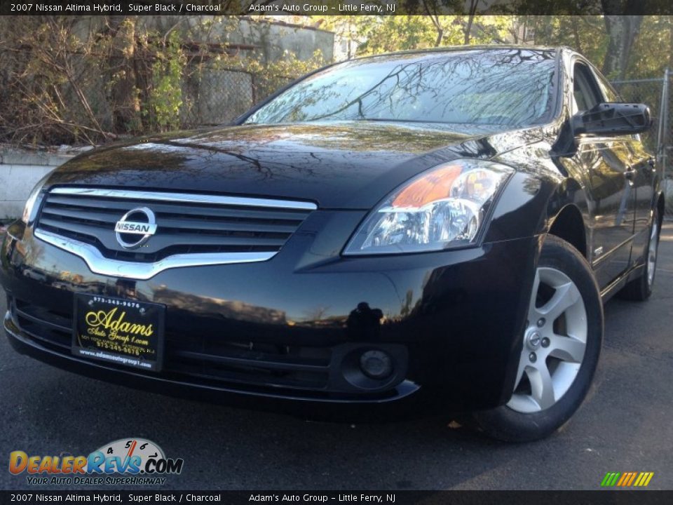 2007 Nissan Altima Hybrid Super Black / Charcoal Photo #1
