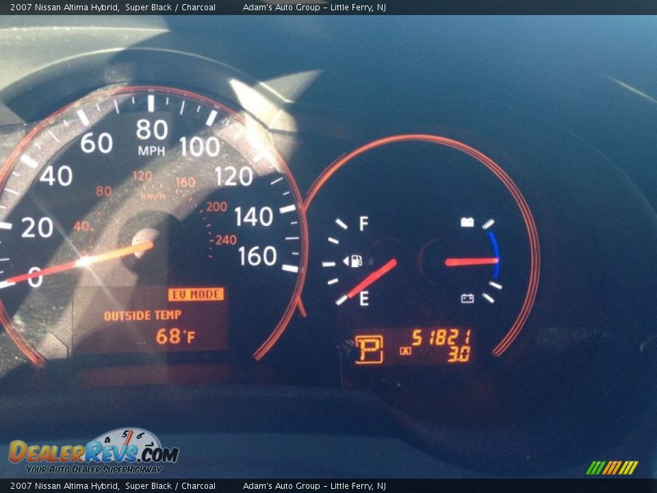 2007 Nissan Altima Hybrid Super Black / Charcoal Photo #10