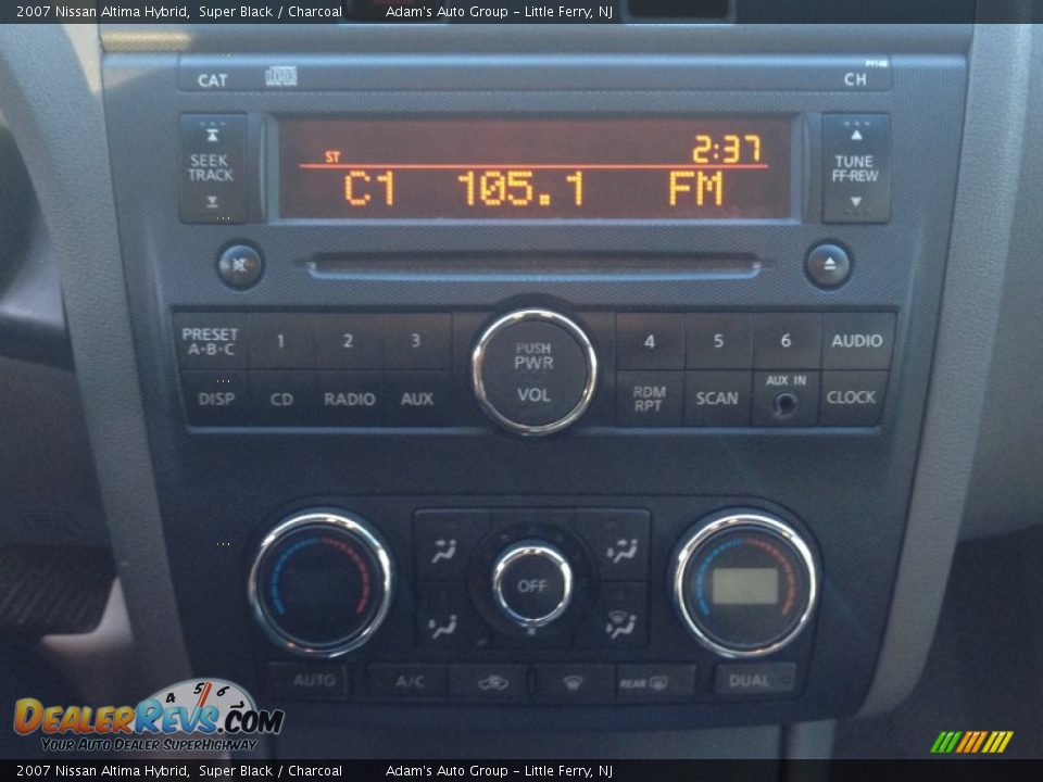 2007 Nissan Altima Hybrid Super Black / Charcoal Photo #13