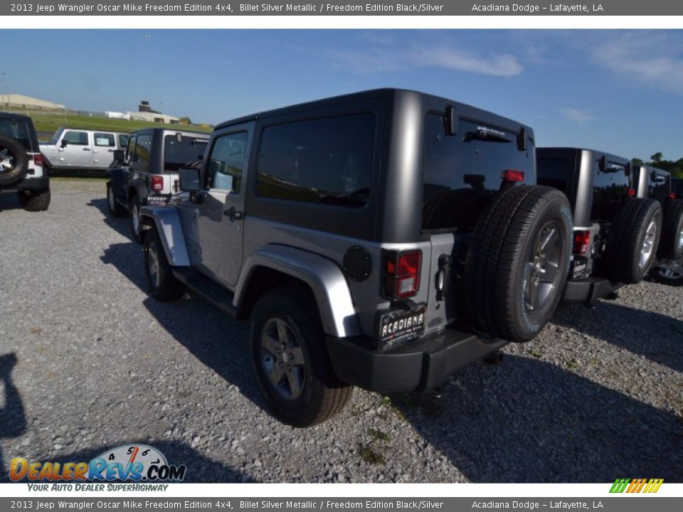 2013 Jeep Wrangler Oscar Mike Freedom Edition 4x4 Billet Silver Metallic / Freedom Edition Black/Silver Photo #2