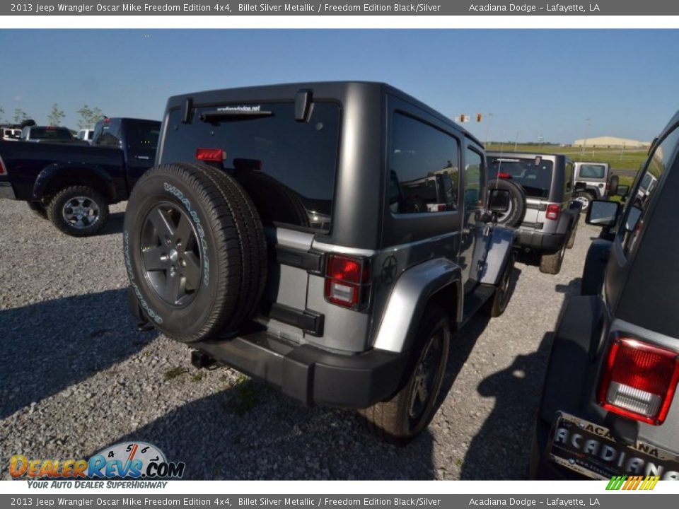 2013 Jeep Wrangler Oscar Mike Freedom Edition 4x4 Billet Silver Metallic / Freedom Edition Black/Silver Photo #3