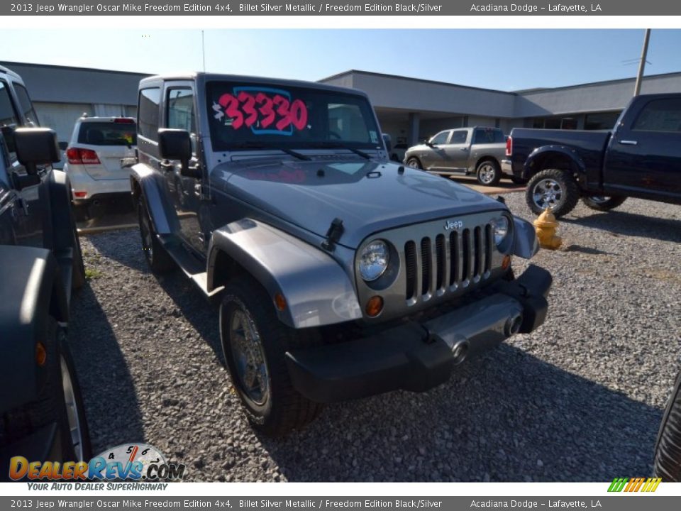 2013 Jeep Wrangler Oscar Mike Freedom Edition 4x4 Billet Silver Metallic / Freedom Edition Black/Silver Photo #4