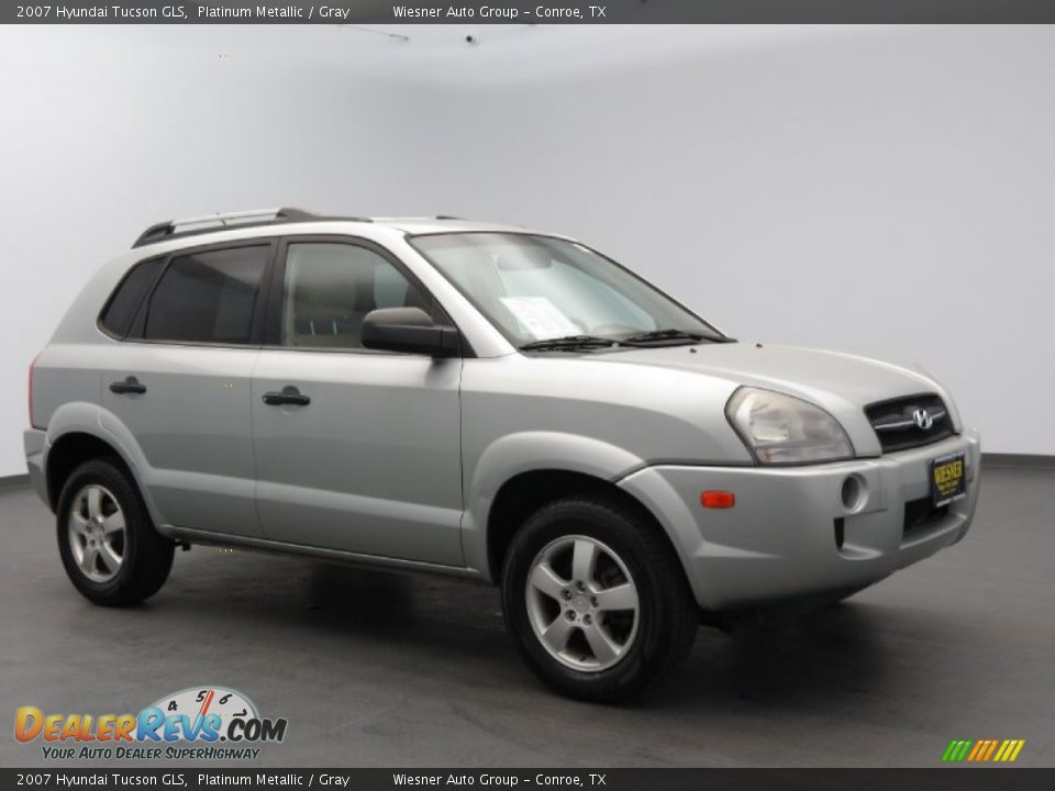 2007 Hyundai Tucson GLS Platinum Metallic / Gray Photo #2