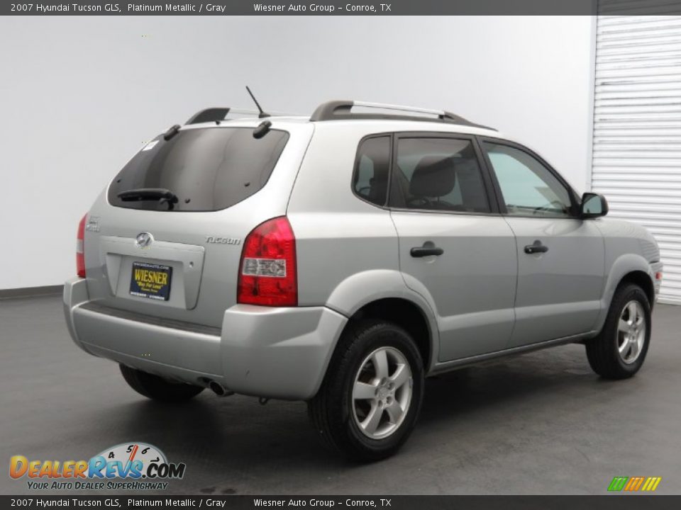 2007 Hyundai Tucson GLS Platinum Metallic / Gray Photo #3