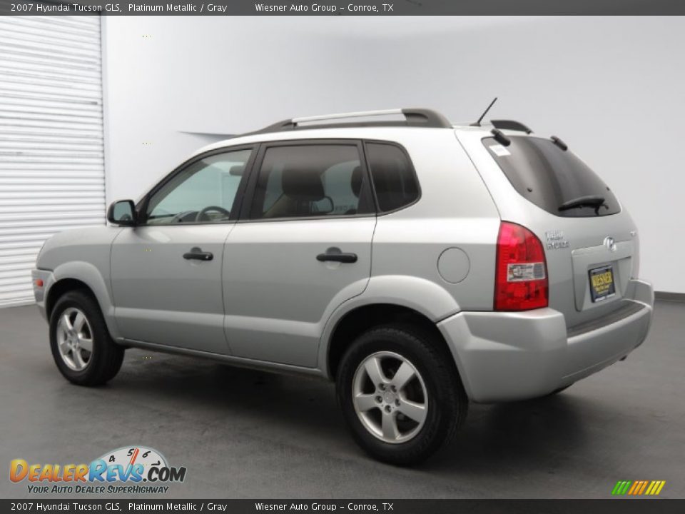 2007 Hyundai Tucson GLS Platinum Metallic / Gray Photo #4