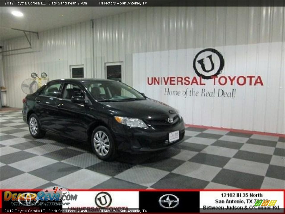 2012 Toyota Corolla LE Black Sand Pearl / Ash Photo #1