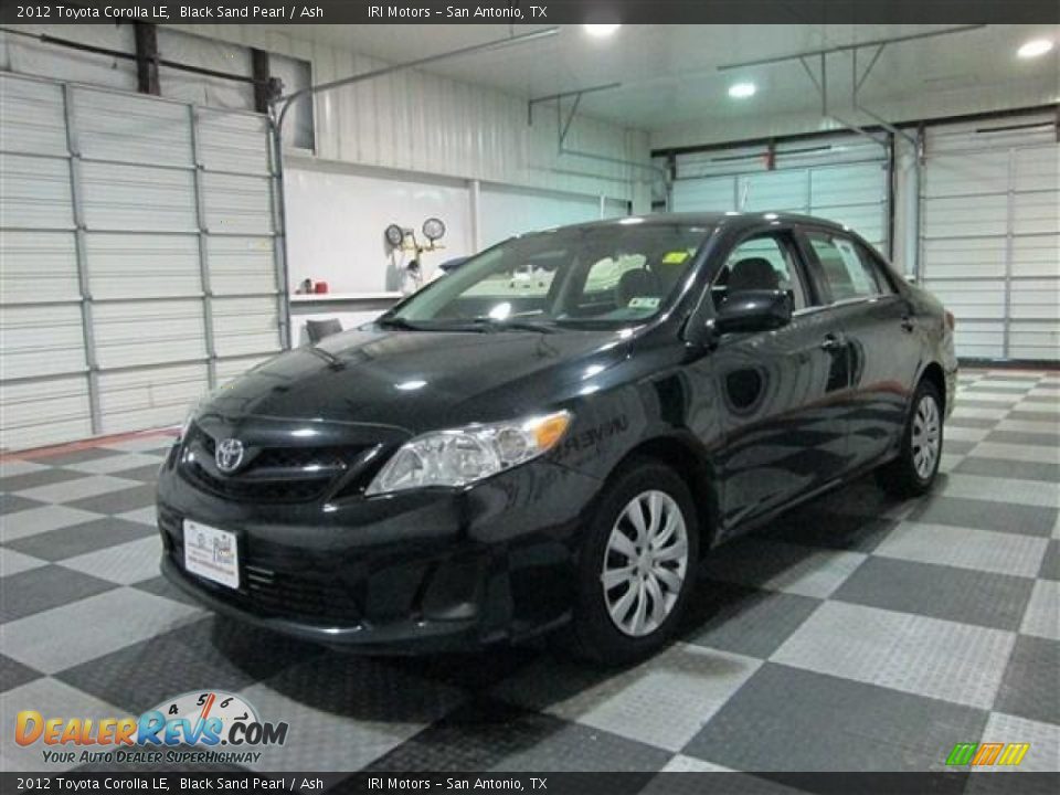 2012 Toyota Corolla LE Black Sand Pearl / Ash Photo #3