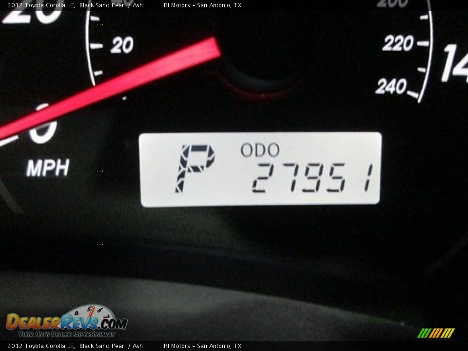 2012 Toyota Corolla LE Black Sand Pearl / Ash Photo #12