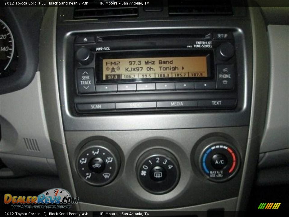 2012 Toyota Corolla LE Black Sand Pearl / Ash Photo #14