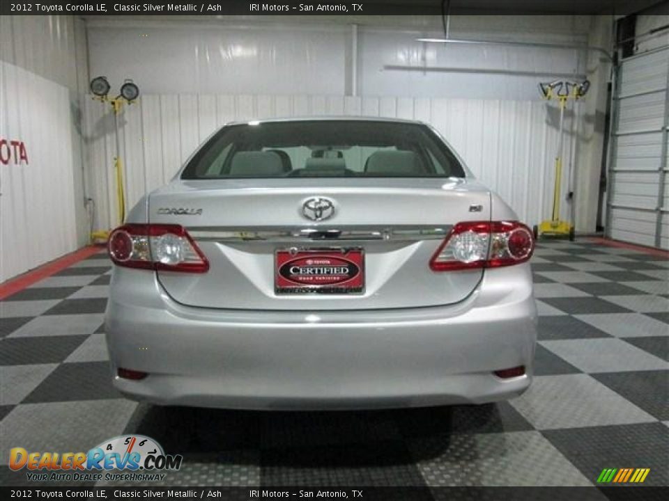 2012 Toyota Corolla LE Classic Silver Metallic / Ash Photo #6