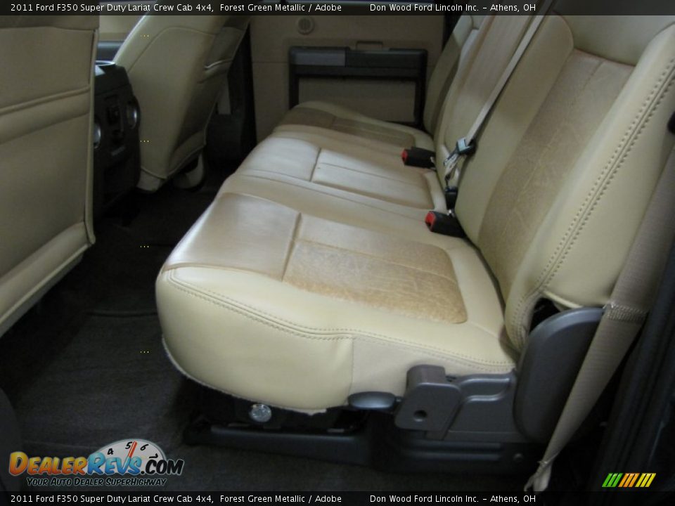 2011 Ford F350 Super Duty Lariat Crew Cab 4x4 Forest Green Metallic / Adobe Photo #8