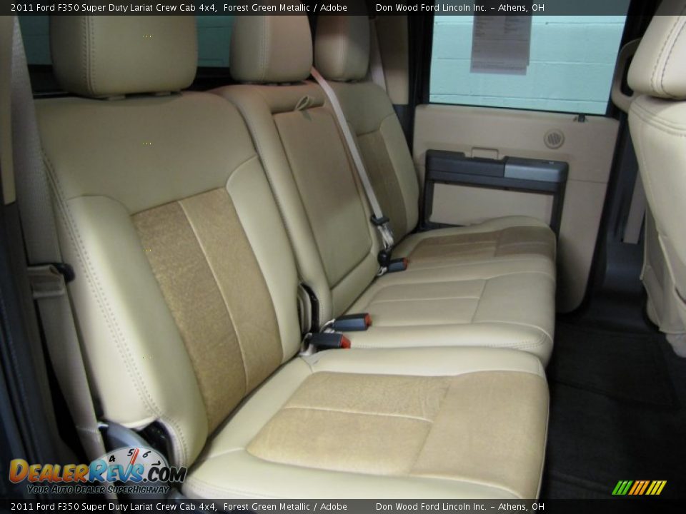 2011 Ford F350 Super Duty Lariat Crew Cab 4x4 Forest Green Metallic / Adobe Photo #9