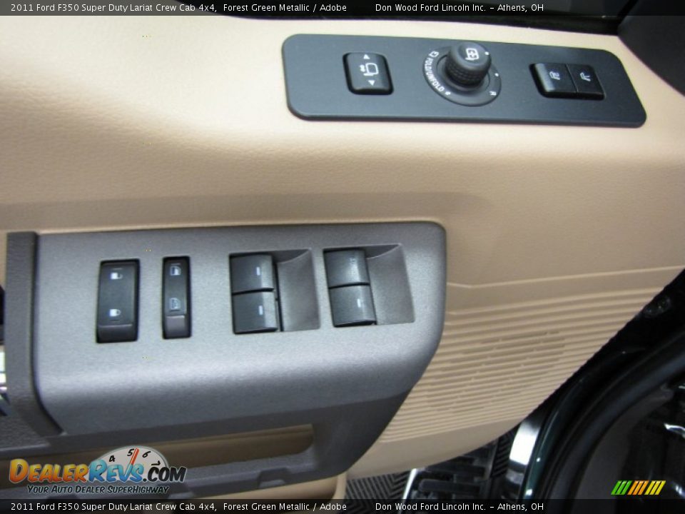 2011 Ford F350 Super Duty Lariat Crew Cab 4x4 Forest Green Metallic / Adobe Photo #12