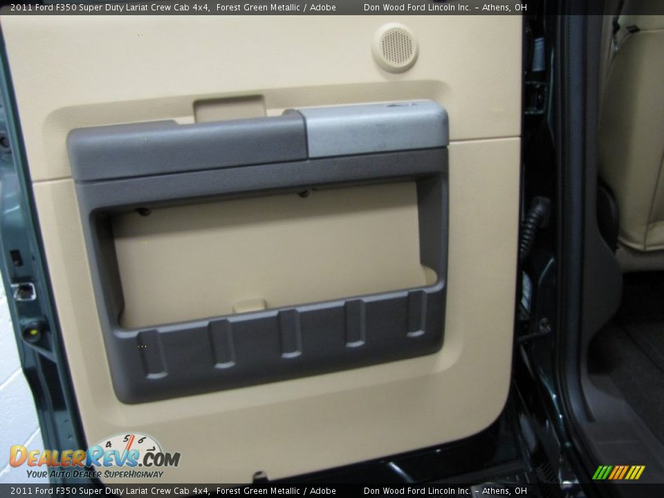 2011 Ford F350 Super Duty Lariat Crew Cab 4x4 Forest Green Metallic / Adobe Photo #13