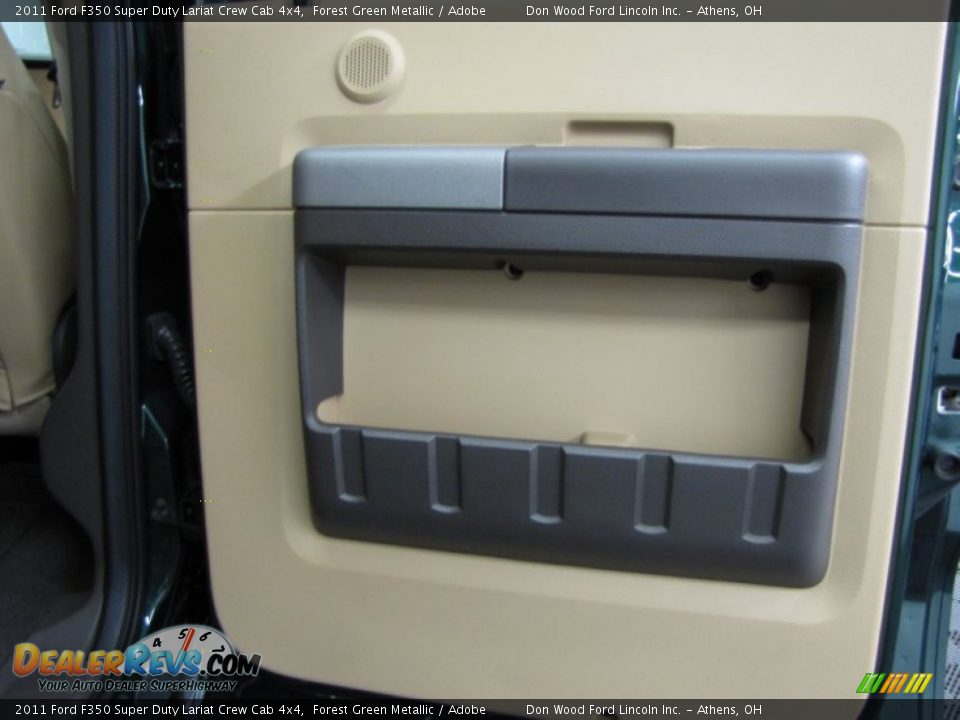 2011 Ford F350 Super Duty Lariat Crew Cab 4x4 Forest Green Metallic / Adobe Photo #14
