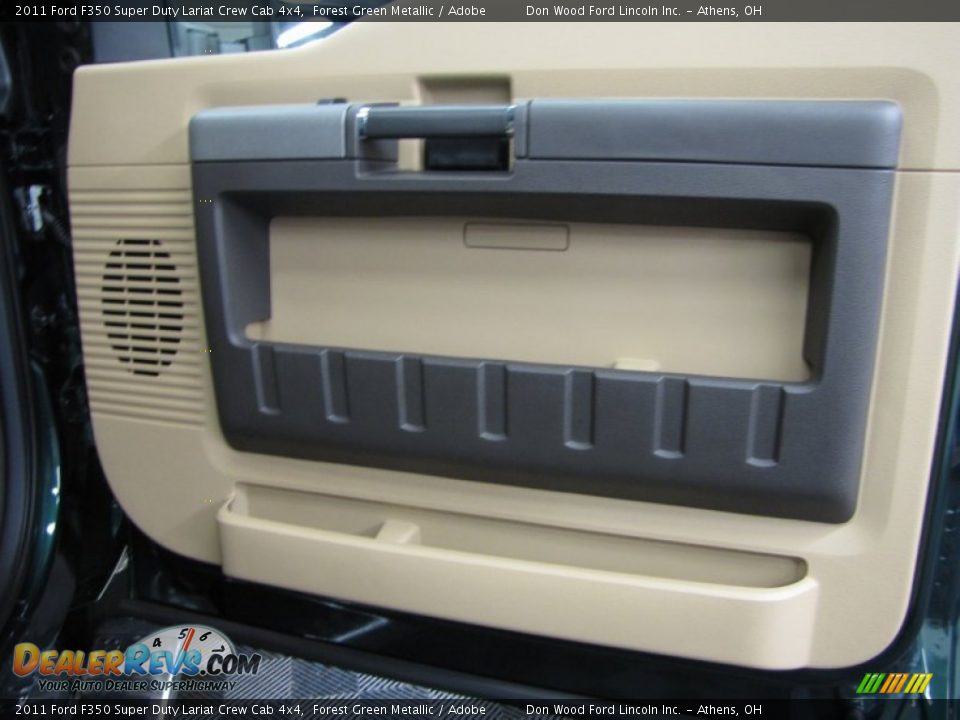 2011 Ford F350 Super Duty Lariat Crew Cab 4x4 Forest Green Metallic / Adobe Photo #15