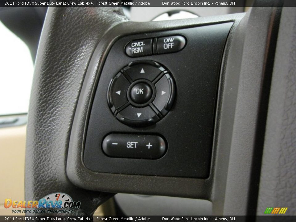 2011 Ford F350 Super Duty Lariat Crew Cab 4x4 Forest Green Metallic / Adobe Photo #17