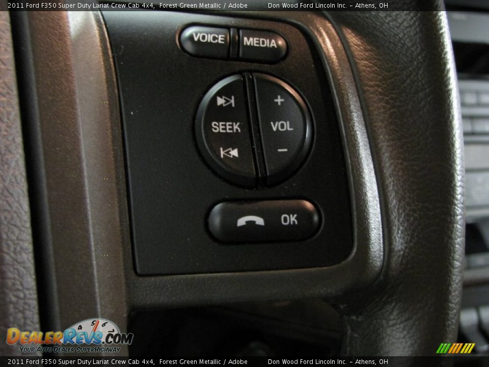 2011 Ford F350 Super Duty Lariat Crew Cab 4x4 Forest Green Metallic / Adobe Photo #18